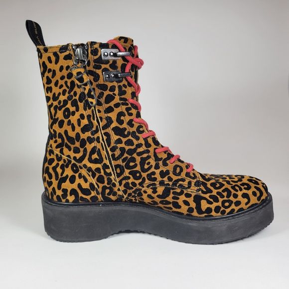NWOT Diane Von Furstenberg Leopard Print Boots 8M - Picture 5 of 11